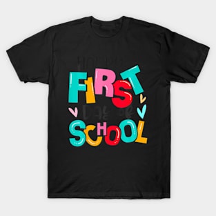 Back To School Teachers Kids Boys Happy First Day Of School T-Shirt